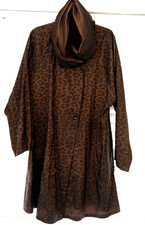 Mycra Pac Now Reversible Donatella Rain Coat Leopard/Dk Bronze Brown 1X Preloved