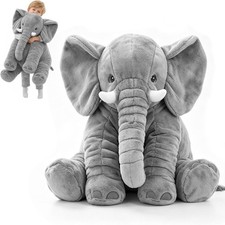 Elephant Cuddly Toy 60 Cm Soft Large Stuffed Doll Decorative Room Birthday Gifts