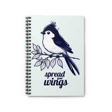 Bird Spread Your Wings Ruled Line Spiral Notebook - Inspirational Journal,