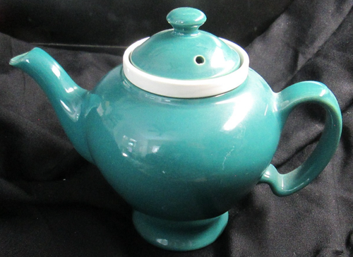 McCormick Baltimore Teal Green Teapot With Lid & Infuser Made By Hall Pottery - Picture 6 of 6