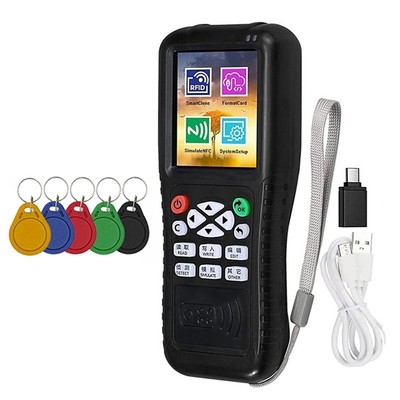 X100 RFID NFC  Card Reader Writer+5xUID Keychain RFID Duplicator ID IC Card3682