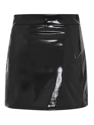Women Skirt Metallic Dress Shiny A - Line Carnival Miniskirt Leather Bodycon PU - Picture 26 of 62