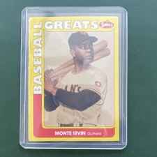 Swell 1991 Baseball Greats Monte Irvin #44 New York Giants MLB Trading Card