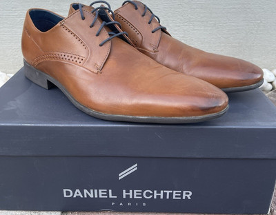 Daniel Hechter Renard Derby Herrenschuhe Leder Cognac EU 43 NEUWERTIG