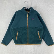 Patagonia Jacket Kids Small 7-8 Blue Cozy Fluff Fleece Full Zip 2025 100 NWOT