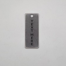 Custom Laser Engraved Metal ID Tag - Permanent Asset Label, Serial Plate 50x20mm
