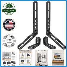 Adjustable Soundbar Bracket with Detachable Extension Plates for Easy Mounting