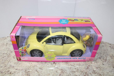 2000 Barbie VOLKSWAGEN Beetle Yellow VW Bug Mattel 27589 for sale