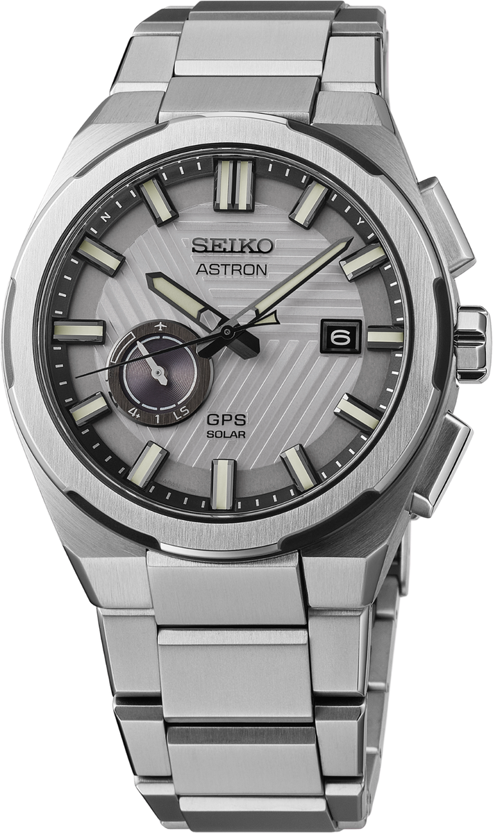Seiko Astron GPS Solar 42mm Silver Dial Titanium Watch SSJ037 | eBay
