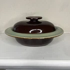 Vintage Red Wing Pottery Provincial Oomph 12” casserole Green/Bron