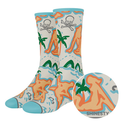The Pirate's Booty | Naughty Map Men's Heel Hammock  Crew Socks