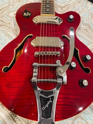 Used Epiphone / Wildkat Wine Red w/Bigsby, SN: 1609204584 | eBay