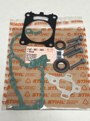 STIHL OEM GASKET SET 1142 007 1601 W/ CRANKSHAFT SEALS MS462 MS462R MS462C C-M R