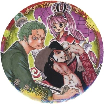 One Piece Zoro Dracule Mihawk Perona Collection Button Big Strongest Japan A879