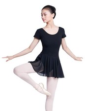 Black Skirted Leotards for Women Ballet, Dance, Gymnastics, A Size up