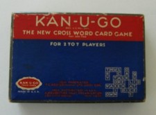 Vintage 1937 Kan-U-Go Crossword Spelling Word Card Game 2 to 7 Players USA