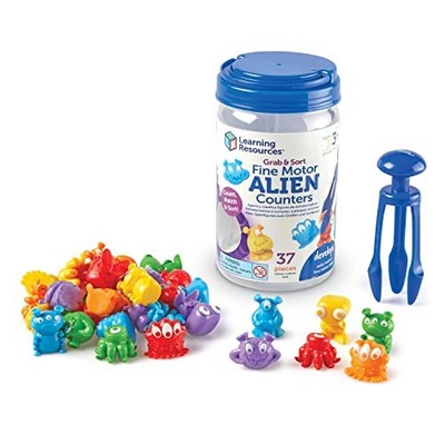 Learning Resources Pinch and Count Alien Mathe Spielzeugzähler 36 Stück mit