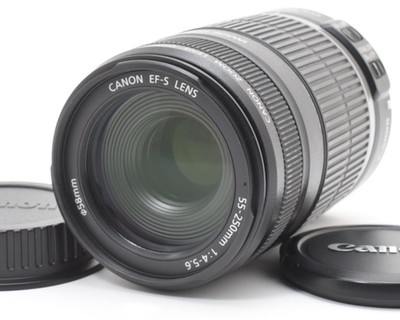 Canon EF-S 55-250mm f/4-5.6 IS Telephoto Zoom Lens Stabilizer AF w/Caps Japan 03