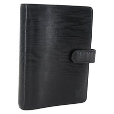 LOUIS VUITTON Epi Agenda MM Day Planner Cover Black R20042 LV Auth am10744