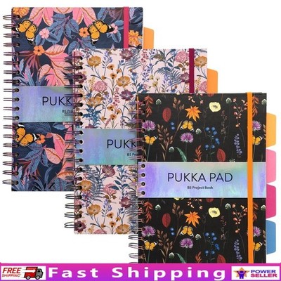 High Quality B5 Project Books Pack of 3 Notebooks W/ Dividers Note Taking New