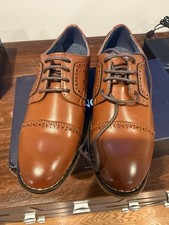 Bruno Marc Prince-K1 Big Kids Brown Lace Up Dress Oxford Shoes Size Youth 2