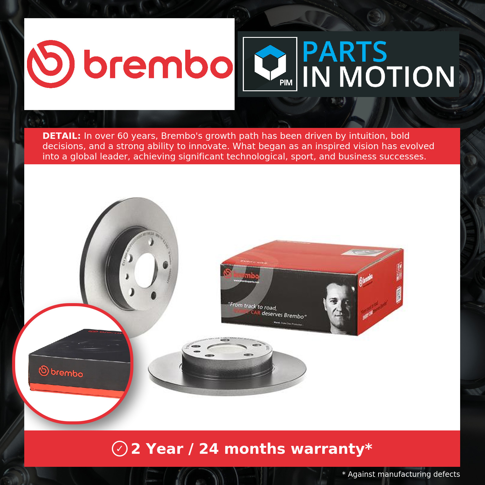 Fits ALFA ROMEO SPIDER Convertible Brembo Coated Brake Discs Rear 1994-2005 Pair - Image 8