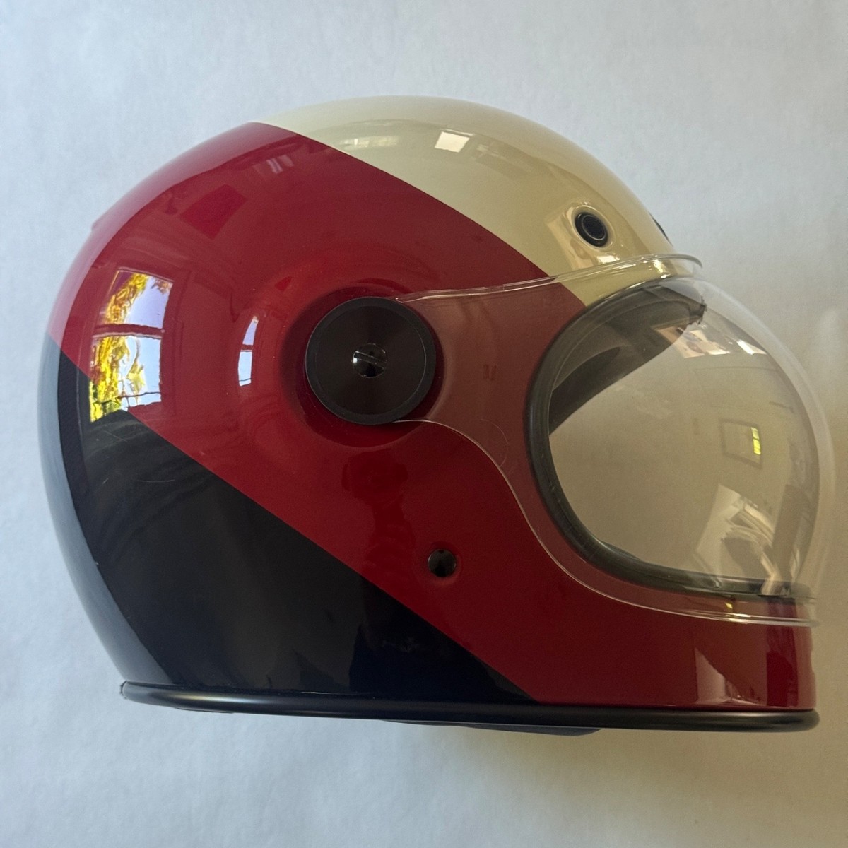 BELL BULLITT Classic Vintage Motorcycle Helmet L black red white