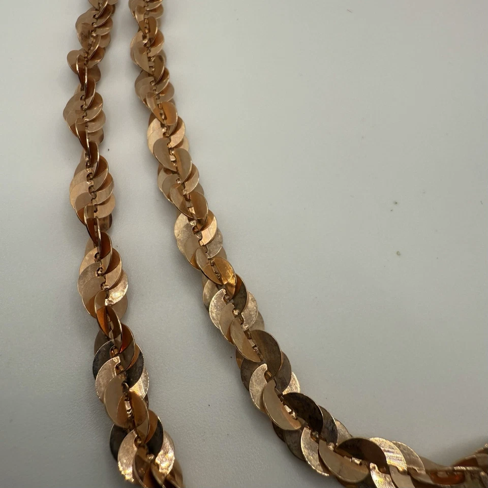 Lot of Two Bronzo Italia Necklaces Bronze Milor Italy 15.5” and 20” - Image 3 of 4