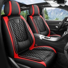 Leather Car Seat Covers Full Set, Breathable Waterproof Nappa Leather Front R...