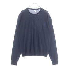 Berluti Calligraphy Lambswool Knit Sweater Navy R15KRL115YAD Used 1aee85af12f99b