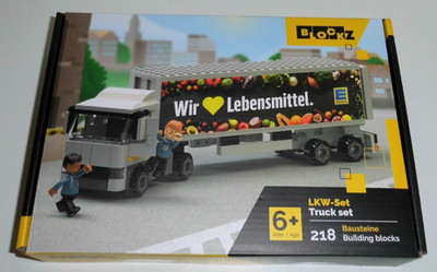 Blockz- Blockz EDEKA LKW-Set, Klemmbausteine- NEU & OVP