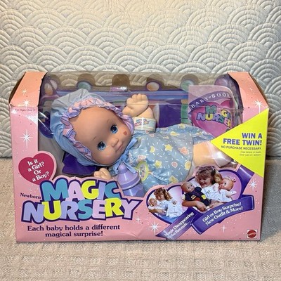 NIB RARE 1990 VTG Mattel Newborn Magic Nursery Boy or Girl Doll READ