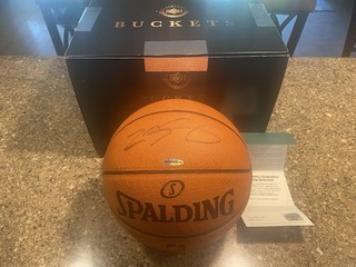 Lebron James UDA Upper Deck Signed Autograph Spalding NBA Basketball W/ BOX COA