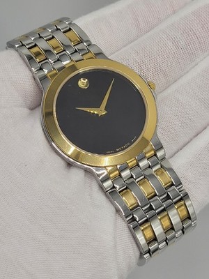 MINT ] 1990s Movado Museum Men's Watch Two Tone 81 G2 1898