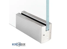 FHC 2-1/2" Sq Patch Rail 9-1/2" Long Without Lock for 1/2" Glass - Brushed SS