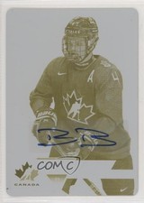 2019 Team Canada Juniors Printing Plate Yellow 1/1 Bowen Byram #15 Auto 0c3