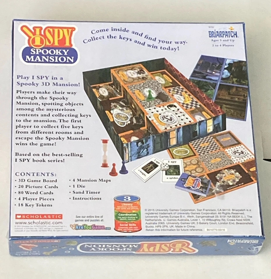 I Spy Spooky Mansion Board Game (2015) based on Scholastic I SPY book series - image 2 of 4
