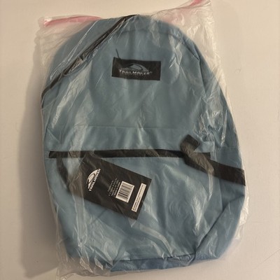 Trail maker Classic 17'' Backpack w/Adjustable Padded Shoulder Straps- Light Blue