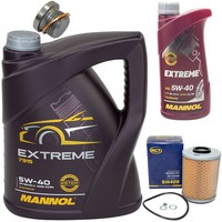 MotoröL Set 5W-40 6 Liter + ÖLfilter SH 409 + Schraube FüR BMW Z3 3.2 E36 321 PS