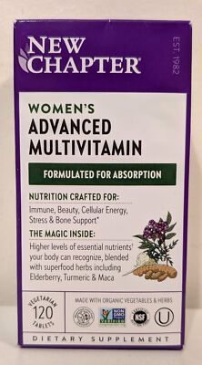 New Chapter Women's Advanced Multivitamin - 120 Tablets - EXP 11/25 - NEW