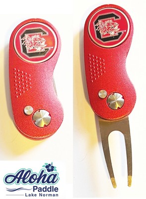GOLF SWITCHBLADE SOUTH CAROLINA GAMECOCKS Divot Repair Tool + Ballmarker RedRed