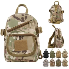 Tactical Small MOLLE Compact Crossbody Hiking Cycling Pack Chest Sling Backpack