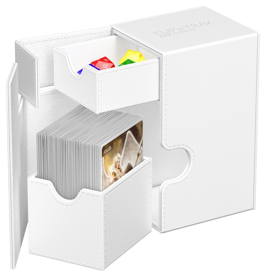 Ultimate Guard Bandeja Abatible Blanca 80+ Estuche Monocolor Mazo Caja de Tarjetas Xenoskin ccg Foto 3 de 4