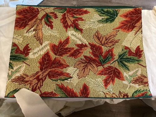 NEU Arlee Set 4 Wandteppich Blätter Tischsets Herbst Herbst Thanksgiving Tisch