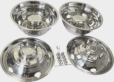 19.5 8 Lugs Stainless Steel Wheel Simulators For 2003-2004 Ford F450 F550 Truck