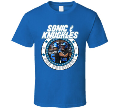 Sonic And Knuckles For President David Montgomery Jahmyr Gibbs Football Fan T Sh