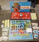 Vintage RISK Board Game Parker Brothers Wood Pieces Cards Dice NO RULES
