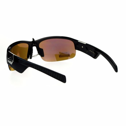 Arctic Blue Mens Sunglasses BlueTech Anti-Glare Lens Half Rim Wrap Around - Picture 7 of 20