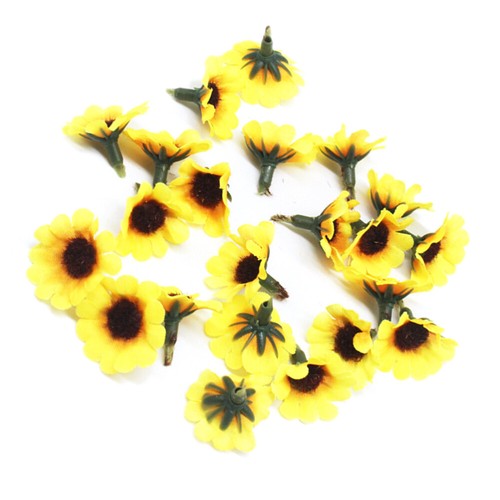 50 Pcs Sunflower Craft Ornament Sunflowers Bulk Silk Artificial eBay