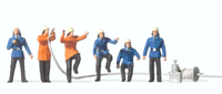 Preiser 14200 FeuerwehrmäNner 6 Figuren H0 1:87 Handbemalt Neu + OVP